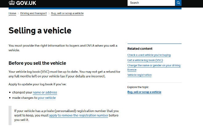 DVLA and Selling Your Car - Selling A Vehicle Options