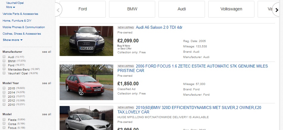 buy cars on ebay