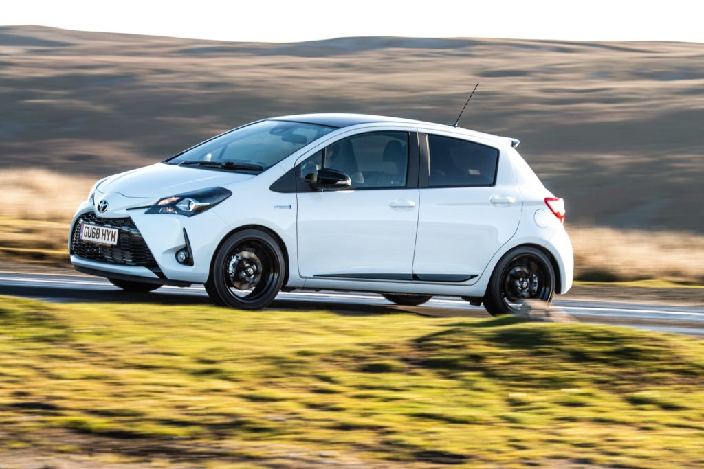 The new Yaris GR Sport adds side skirts and a rear spoiler for that sportier look.