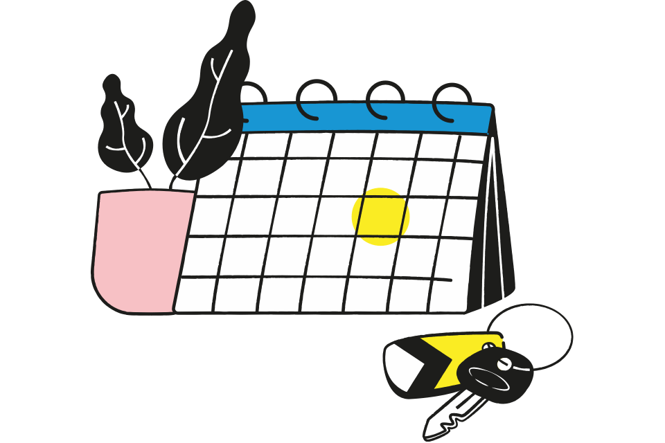 car selling date illustration