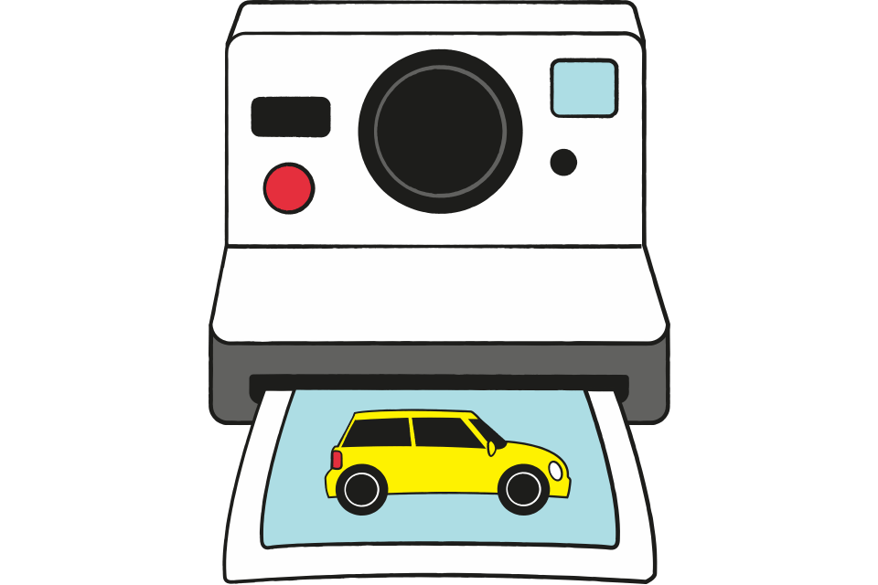 taking a photo of your car