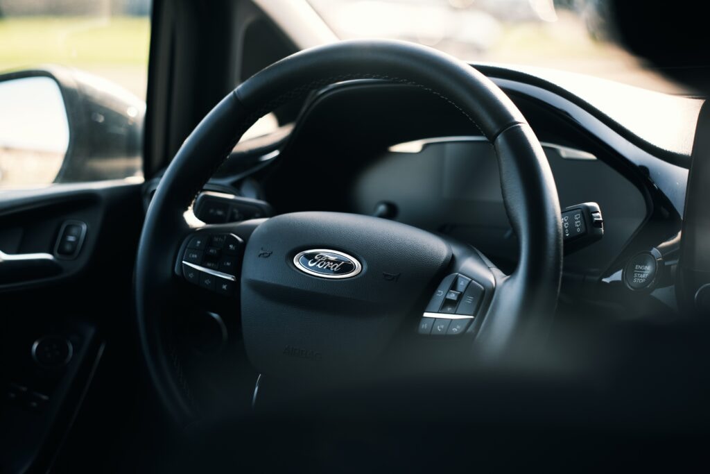 A ford steering wheel