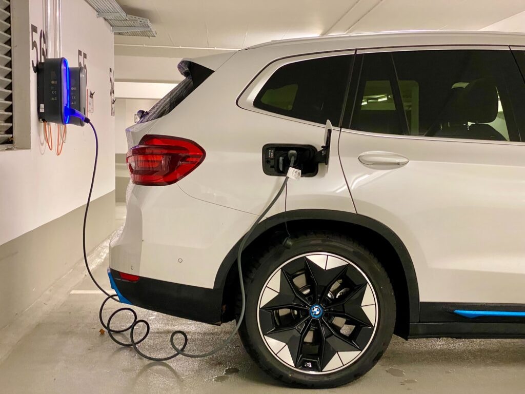 A en electric BMW charging