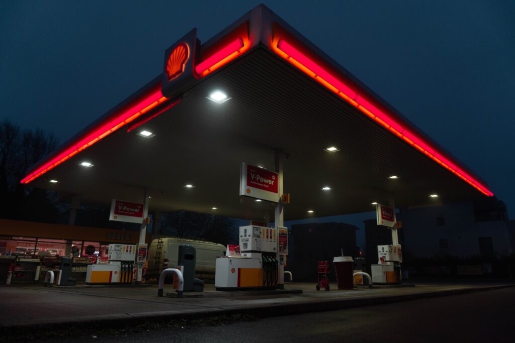 a shell petrol station