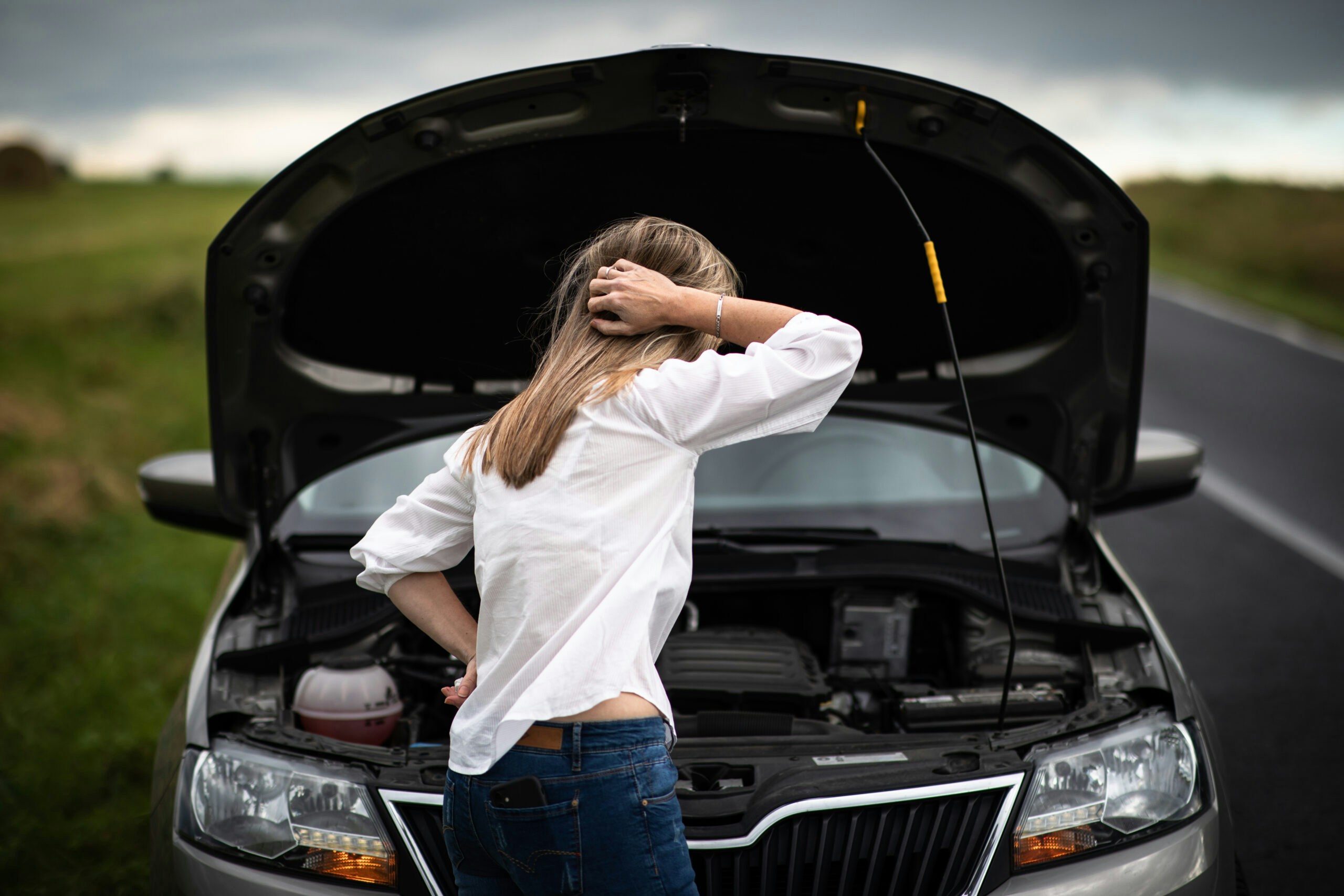 woman broken down 