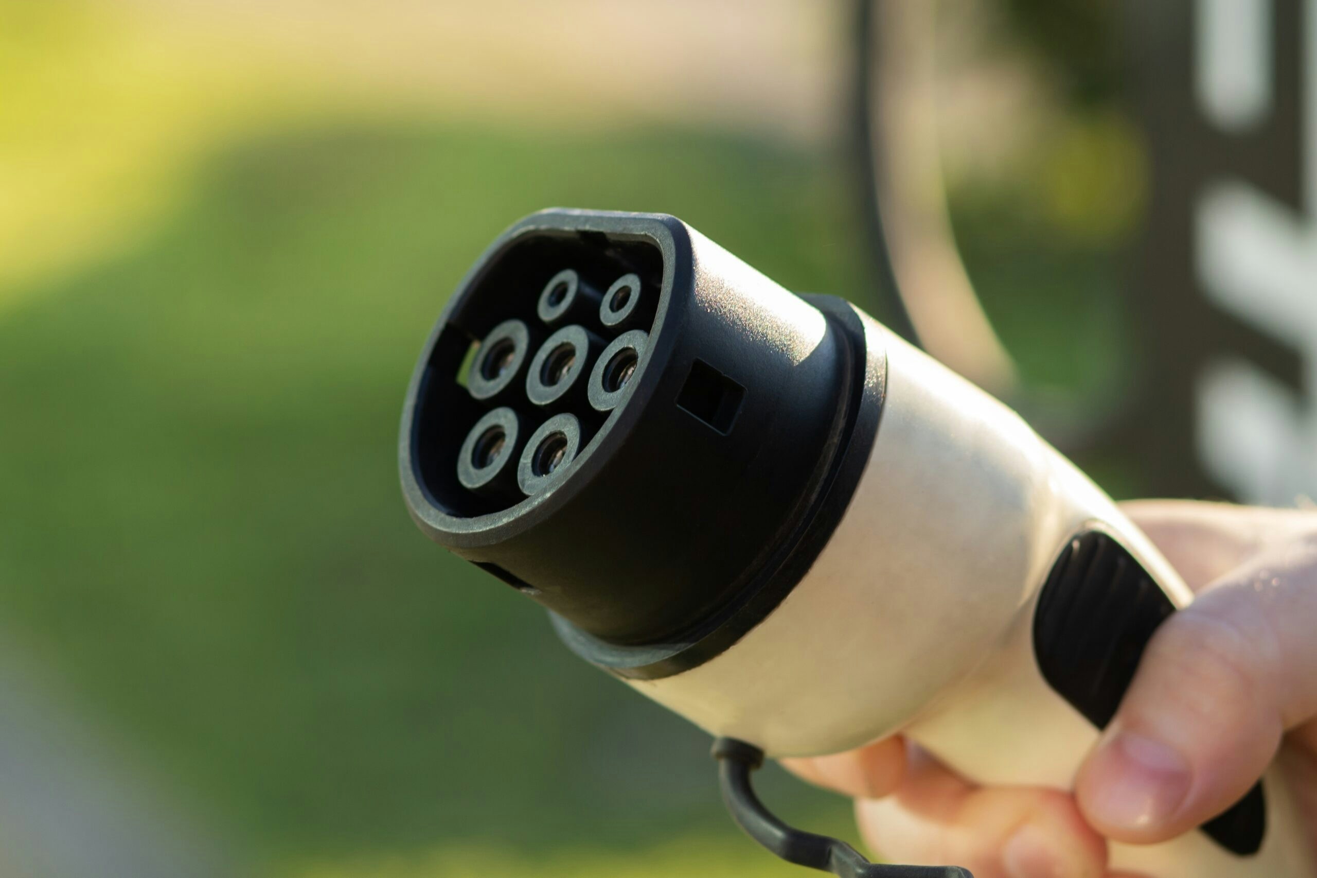 an EV charging plug