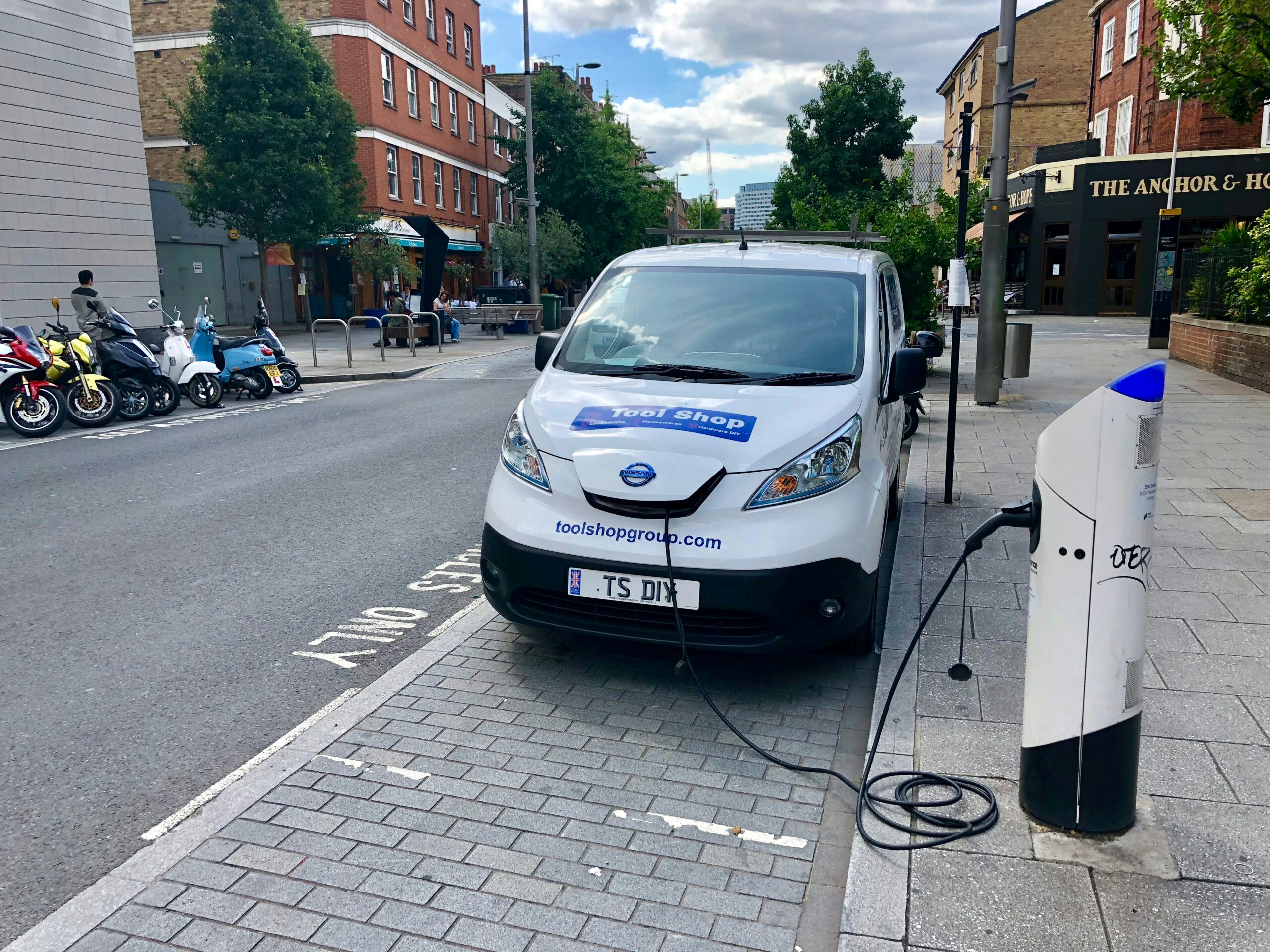 EV van charging in London