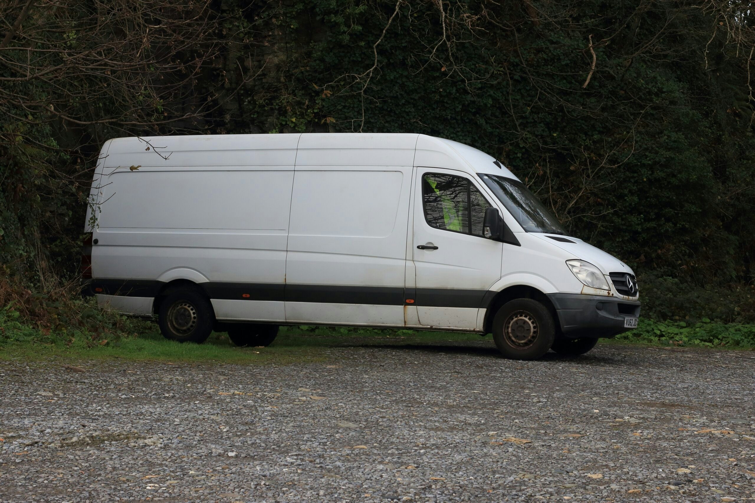 an old van parked up