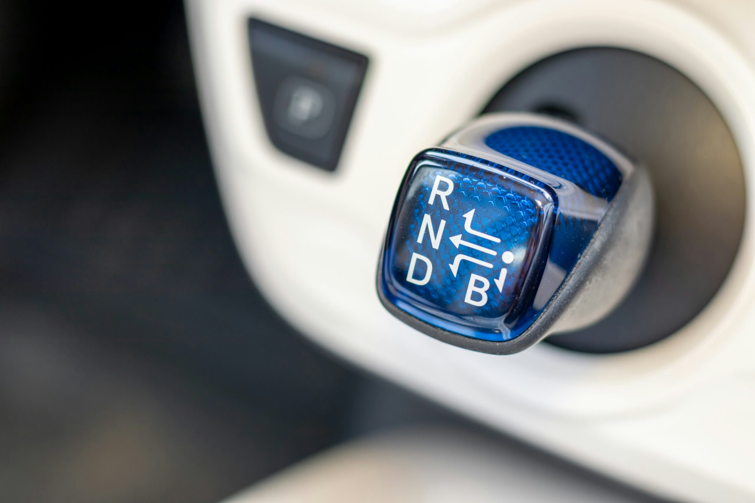 a gear stick in a hybrid car