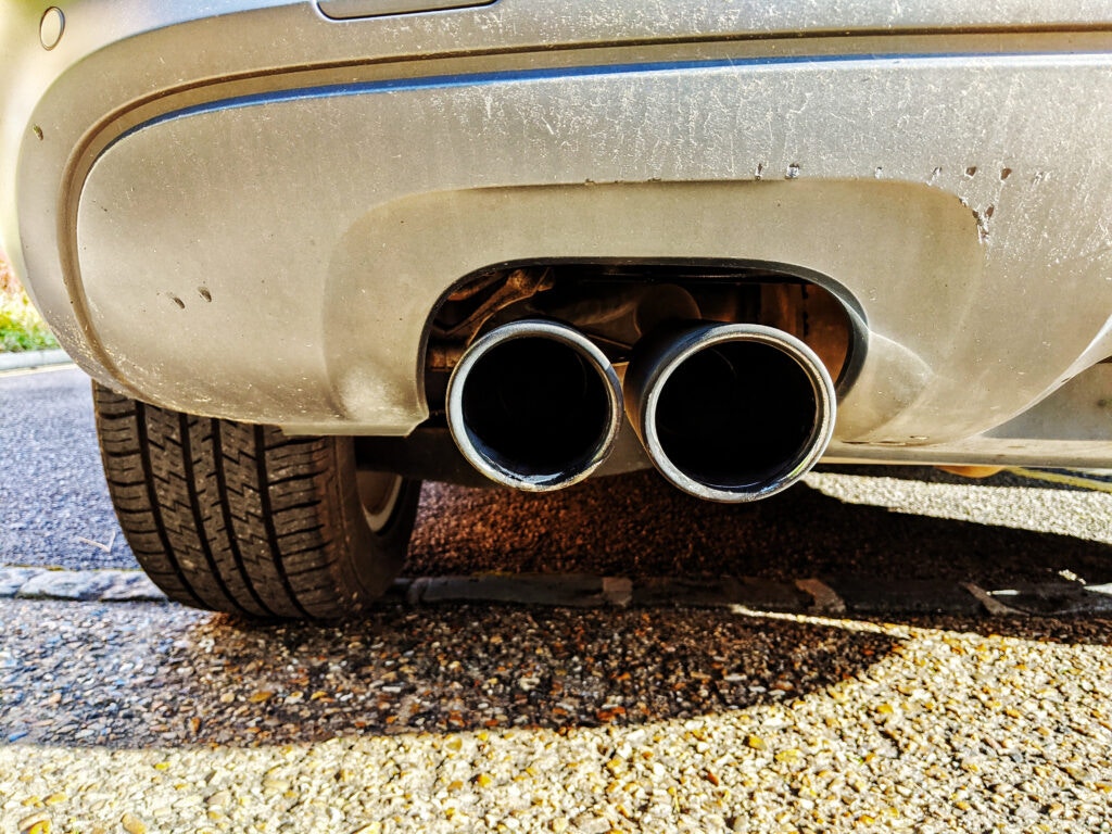 exhaust of a car