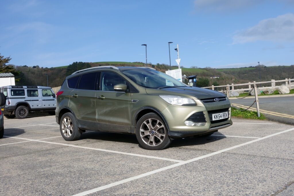 a fod kuga parked in a public car park