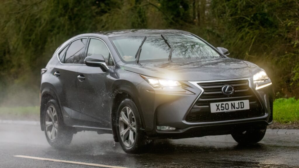 Lexus NX in the rain