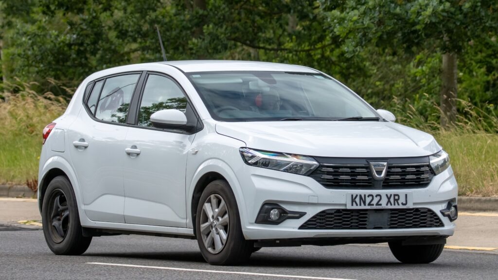 a white dacia sandero