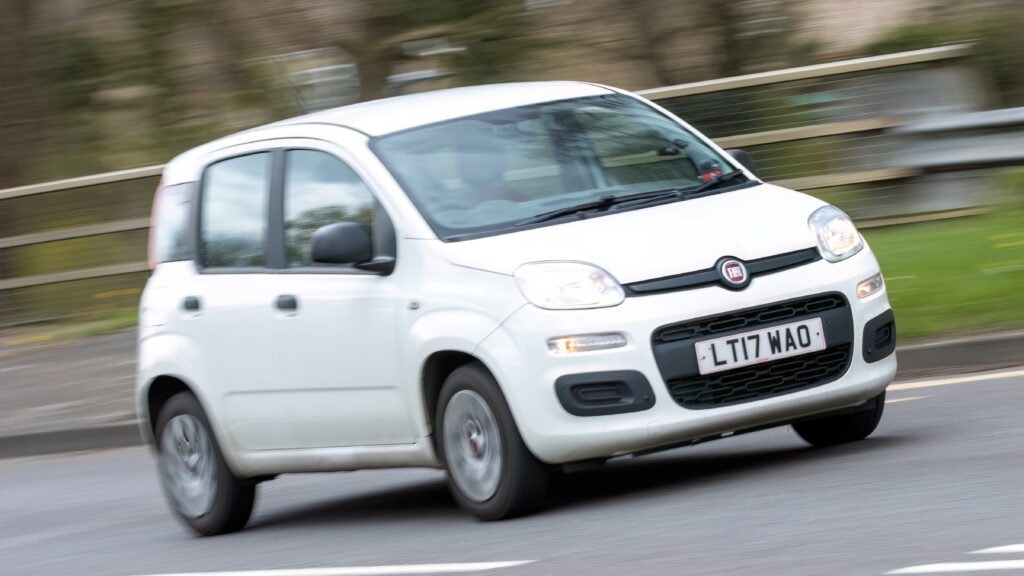 white fiat panda