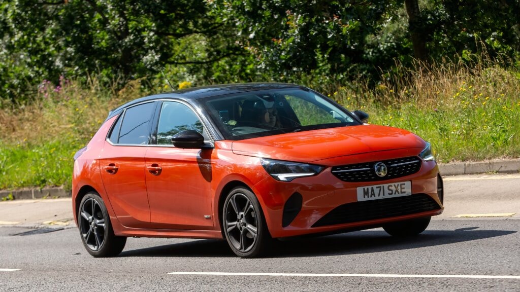 orange vauxhall corsa