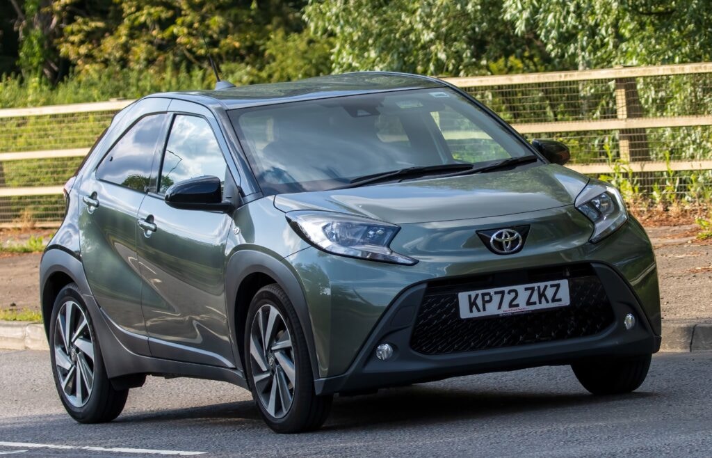 green toyota aygo