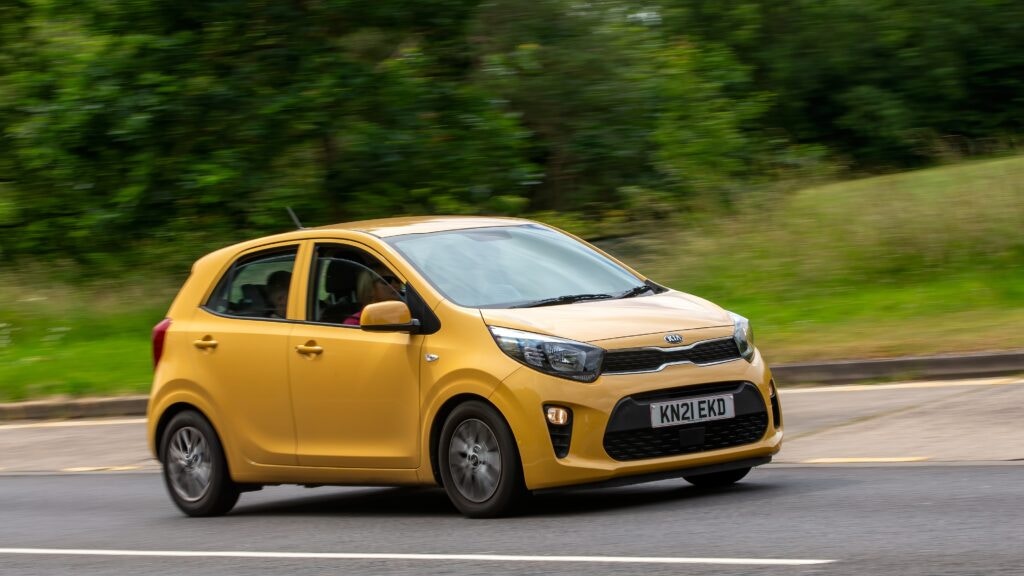 a yellow kia picanto