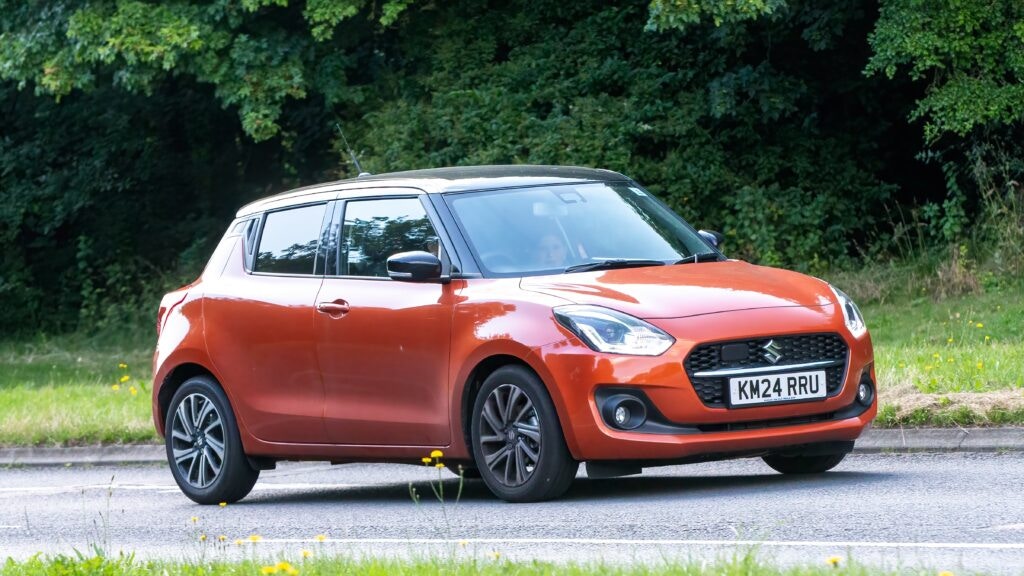 orange suzuki swift